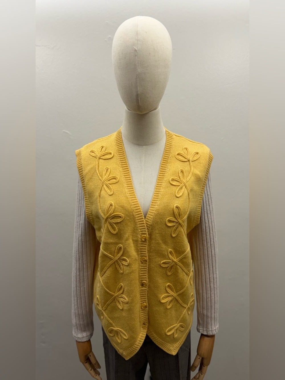 Karen Scott Yellow V-Neck Sweater Vest